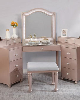 Tracie Vanity Set w/ Stool - Furniture Lobby