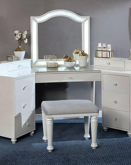 Tracie Vanity Set w/ Stool - Furniture Lobby