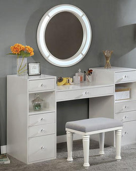 Yasmine Vanity Set w/ Stool - Furniture Lobby